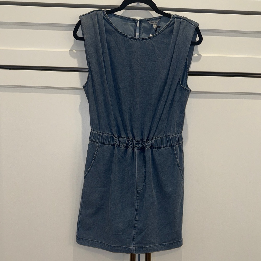 Naked Zebra Blue Denim Mini Dress NWT